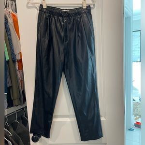 ZARA pleather drawstring pants
